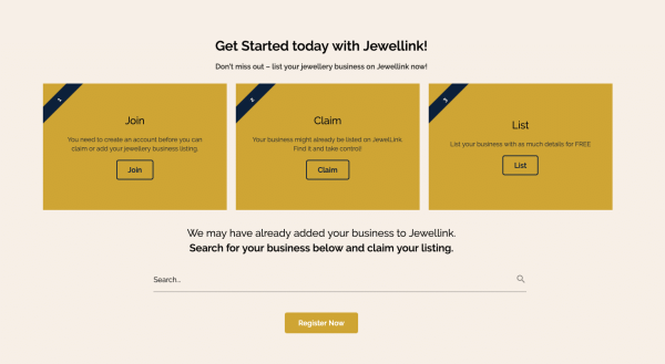 getting started page jewellink